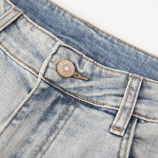 【新品上新】HX 夏季水洗直筒牛仔长裤合体C201520042101 商品图3