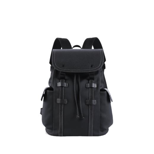 美都袋鼠/MDKANGROO时尚休闲黑色皮质电脑双肩包MDXXB4015-A 商品图2