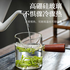 月牙过滤公道杯玻璃杯茶滤一体泡茶器侧把泡茶单壶 CM