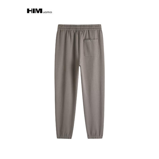 HIM漢崇 潮流简约烫花织唛抽绳弹性裤腰运动休闲束脚裤 2026春季 商品图1