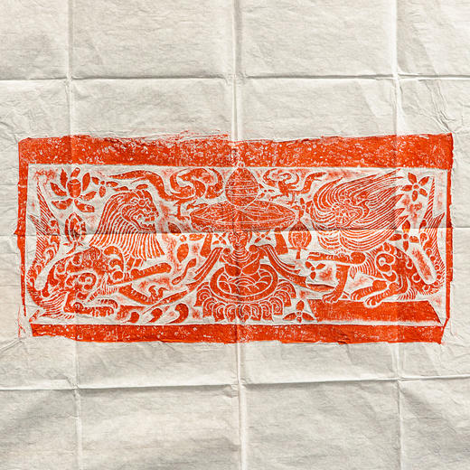 唐代双狮画像石刻原拓 商品图0