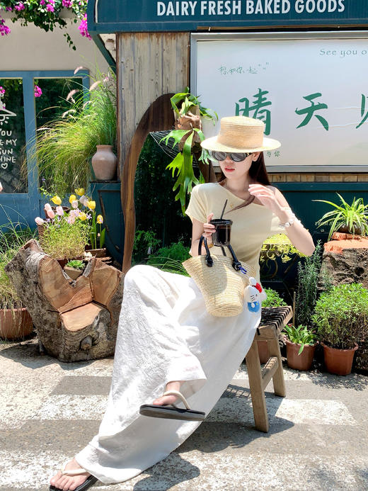 <曾小咸推荐>不规则华夫格斜肩短袖 日常99.99 立减50 秒杀49.99！ 商品图5