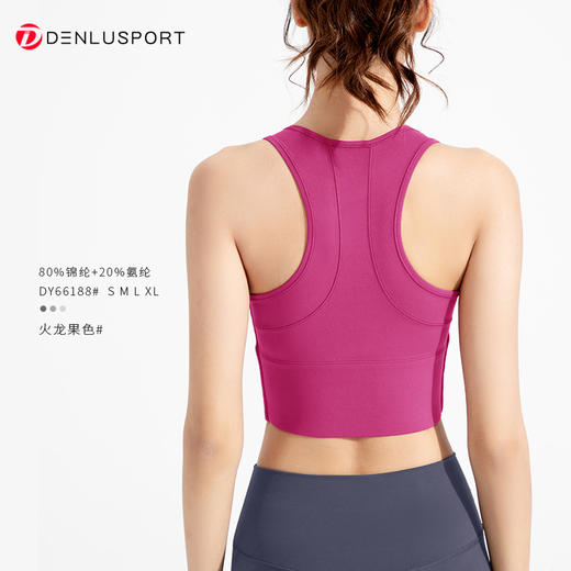 高强度运动内衣女前拉链瑜伽背心防震跑步健身文胸外穿 DY66188 商品图9