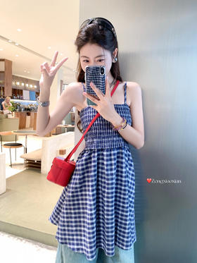 【149元任选2件】最后一波！两穿格子抹胸吊带连衣裙