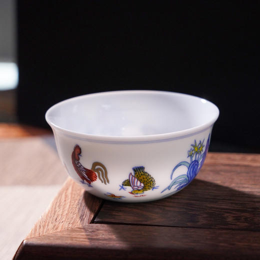 大明成化斗彩鸡缸杯 “当代督陶官”阳士琦大师监制 手握两亿捌，今年顶呱呱 商品图4