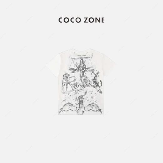 COCO ZONE 春夏季印花圆领短袖T恤宽松上衣 23C29395 商品图1
