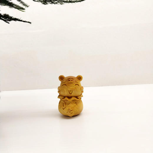 钱袋虎°黄杨木摆件 商品图0