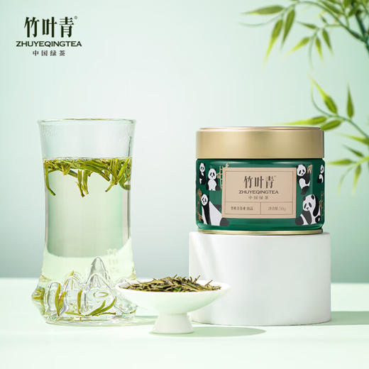 竹叶青特级2025年峨眉高山明前绿茶四川特产熊猫茶叶礼盒罐装100g 商品图3