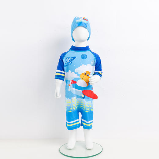 贝贝怡夏季男童连体泳衣套装222P2475 商品图7