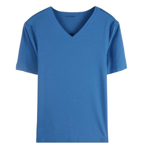 SCHIESSER/舒雅铂雅男士高端海岛棉V领短袖上衣(随型裁)95/0354M 商品图7