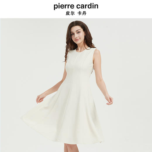 皮尔卡丹女装法式收腰高级感无袖连衣裙 商品图1
