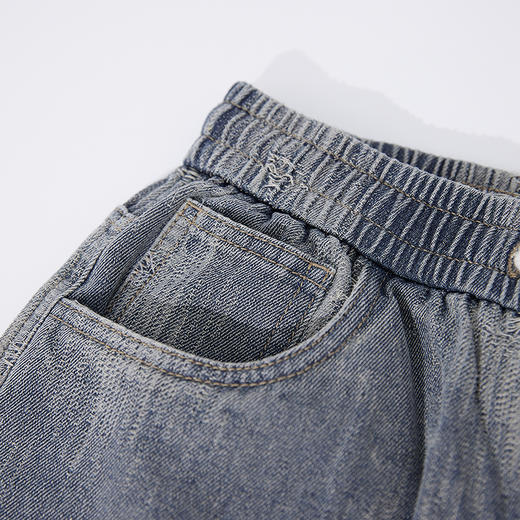 【新品上市】HX 夏季水洗牛仔五分裤宽松C207520017101 商品图9