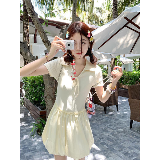 <曾小咸推荐>现货秒杀！Polo领系带短款连衣裙 日常139.99 立减60 秒杀79.99！长款连衣裙 日常159.99 立减70 秒杀89.99！ 商品图6