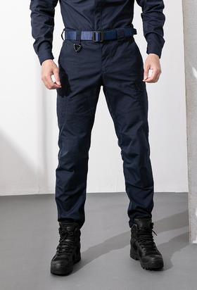 春秋款作训长裤-弹力格子布-藏蓝