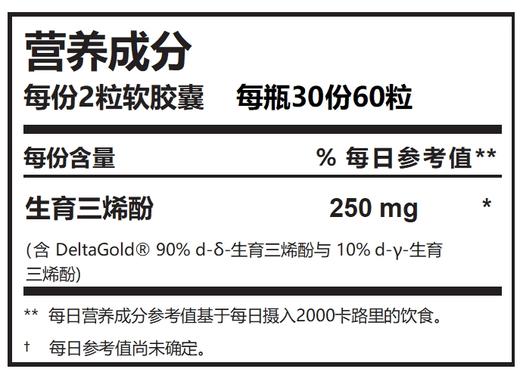 *RN140 TocoPure™ D&G生育三烯酚软胶囊60粒 商品图1