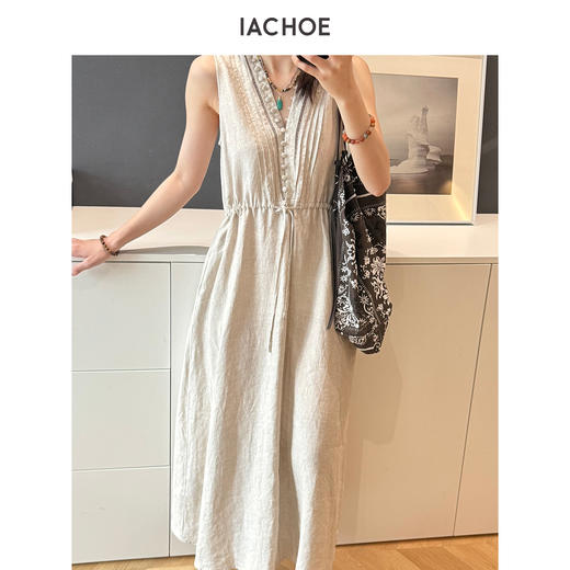 棉仓3631516001-IACHOE亚麻连衣裙 商品图3