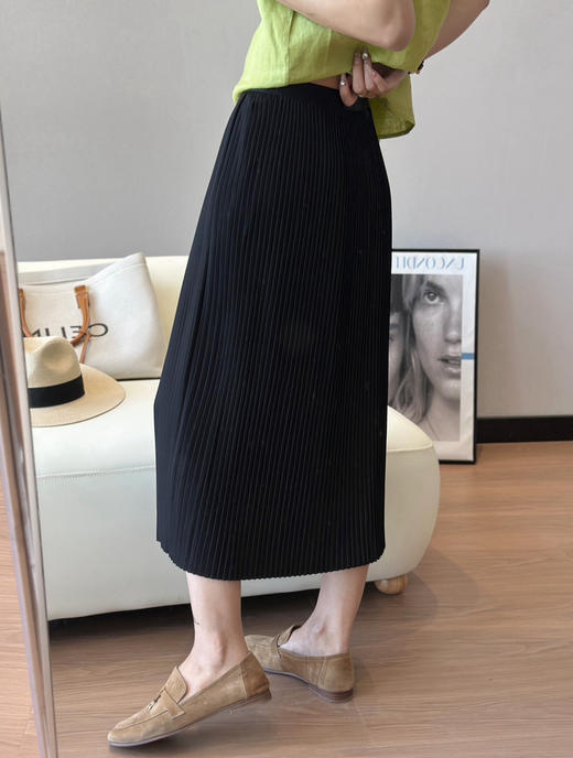 原单版本三宅A字大裙摆纯色百褶裙060404 商品图2