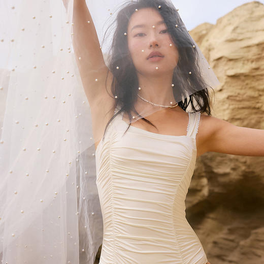 sisia泳衣女2025新款高级感连体性感保守显瘦泡温泉女士轻奢泳装SWS24-13A 商品图4