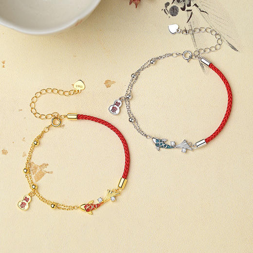 Winy925银鸿运锦鲤手链配证书送女友闺蜜节日礼物 商品图1