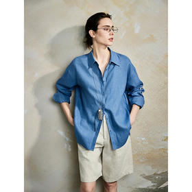 初棉362604035-初棉亚麻双门襟衬衫