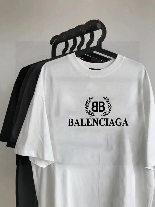 高品质 Balenciaga巴黎世家联名款麦穗字母大logo男女同款情侣三色短袖 商品图5