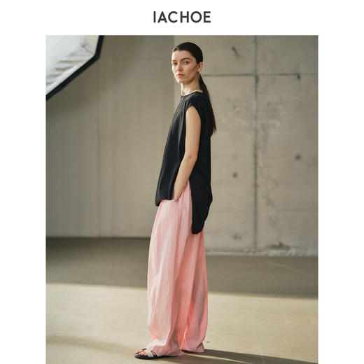 棉仓3631503008-IACHOE斜下摆中长款背心 商品图2