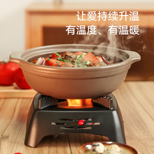 【福星浅煲套炉】陶煲王法式酒精炉小火锅家用酒精火锅酒店干锅陶瓷固体酒精锅套装 商品图1