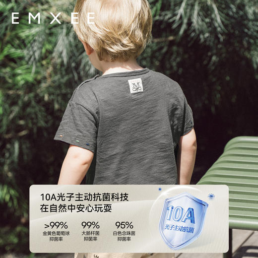 【宝宝服饰】嫚熙童装男宝短袖T恤2025新款男童夏季纯棉儿童透气薄款婴儿上衣 商品图5