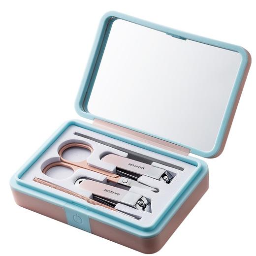 【不锈钢指甲刀套装】指甲钳全套带镜子家用便携修甲美甲工具 商品图4