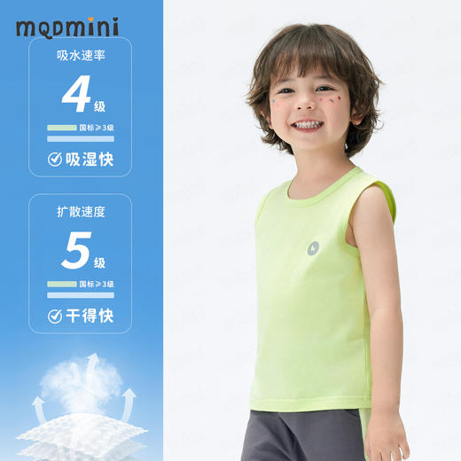 【5A抑菌 防晒+速干】【90-140】【MQDmini】男女童薄款背心无袖T恤 商品图7