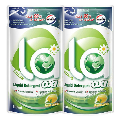 威露士有氧洗衣液500g袋x3 商品图0