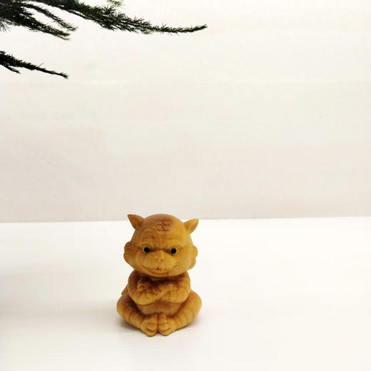 坐旺小老虎°黄杨木摆件 商品图0