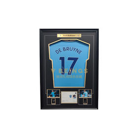 收藏系列 德布劳内17号蓝色 20-21赛季 亲笔签名球衣 EM