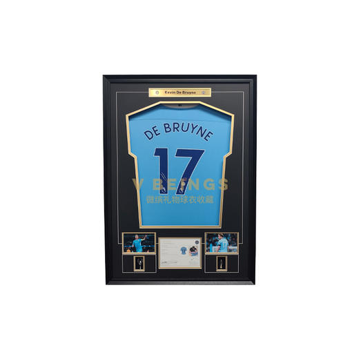 收藏系列 德布劳内17号蓝色 20-21赛季 亲笔签名球衣 EM 商品图0