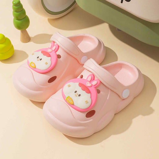 【厚实鞋底，软软气垫感~】儿童包头凉拖鞋夏季新款 外穿软底洞洞鞋 小孩浴室洗澡防滑沙滩拖鞋-QQ 商品图4