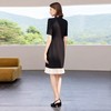 IWY/黑色小香风连衣裙女夏季新款高级感职业装气质女神范短袖正装Q1387 商品缩略图4
