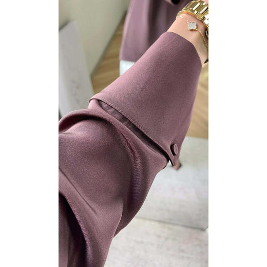 「K」洛诗琳43154高级感真丝衬衫2025新款气质V领桑蚕丝上衣80352 商品图2