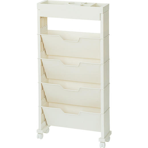 可移动绘本置物架整理书本书架卧室小推车式收纳盒支架 商品图4