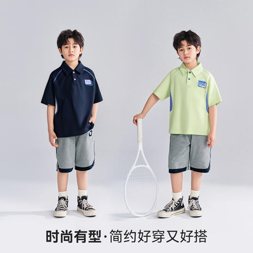 【120-165】【可可鸭】男童夏季短袖POLO衫T恤（95%棉 5%氨纶） 商品图4