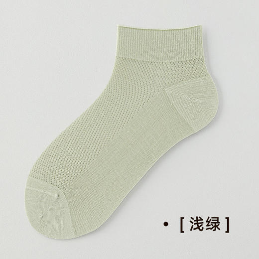 【凉感无骨 透气网眼】夏日桑蚕丝袜子女薄款无骨月子袜吸汗凉感网眼透气白色低帮短筒袜 商品图8