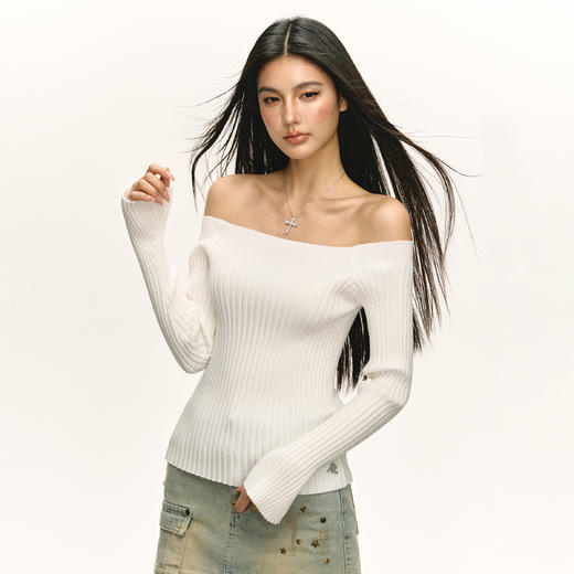 Ariseism 美式复古针织衫女2025春季新款内搭打底修身上衣 商品图2