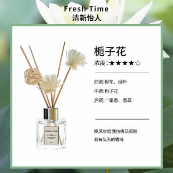 祈生花无火香薰车用室内房间厕所香氛香薰瓶空气清新剂 栀子花 商品图0
