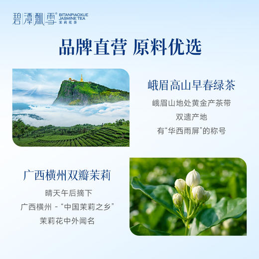 碧潭飘雪茉莉花茶一级茶叶袋装100g四川峨眉山花茶茉莉飘雪自饮装 商品图2