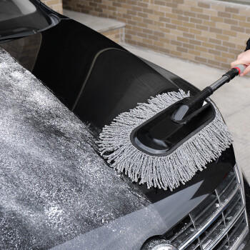 卡饰社（CarSetCity）雪绒线汽车掸子可伸缩擦车洗车拖把除尘掸子蜡刷车用扫灰掸子工具 商品图5