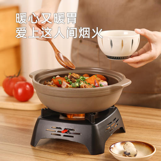 【福星浅煲套炉】陶煲王法式酒精炉小火锅家用酒精火锅酒店干锅陶瓷固体酒精锅套装 商品图8