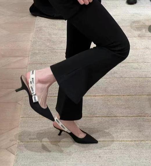 迪奥 J'Adior 尖头 系带 细跟 高跟鞋 10cm  6.5cm 芭蕾平底鞋（HC） 商品图1