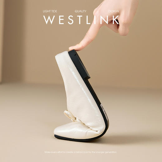 西遇包头半拖鞋女外穿新款夏季绝美蝴蝶结穆勒鞋尖头银色凉拖V0156616 商品图3