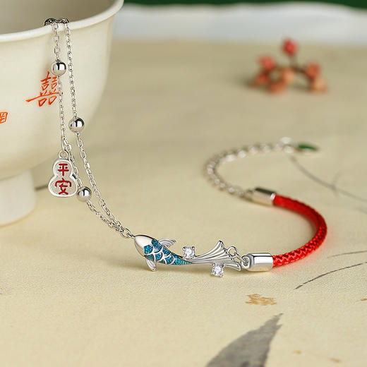 Winy925银鸿运锦鲤手链配证书送女友闺蜜节日礼物 商品图2