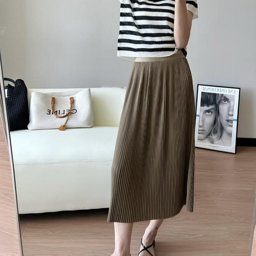 原单版本三宅A字大裙摆纯色百褶裙060404 商品图4