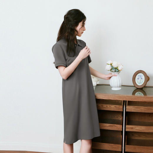 【商场同款】【萌宠系列】诗凡黎猫咪刺绣POLO裙25夏新款简约连衣裙3G4690821 商品图4